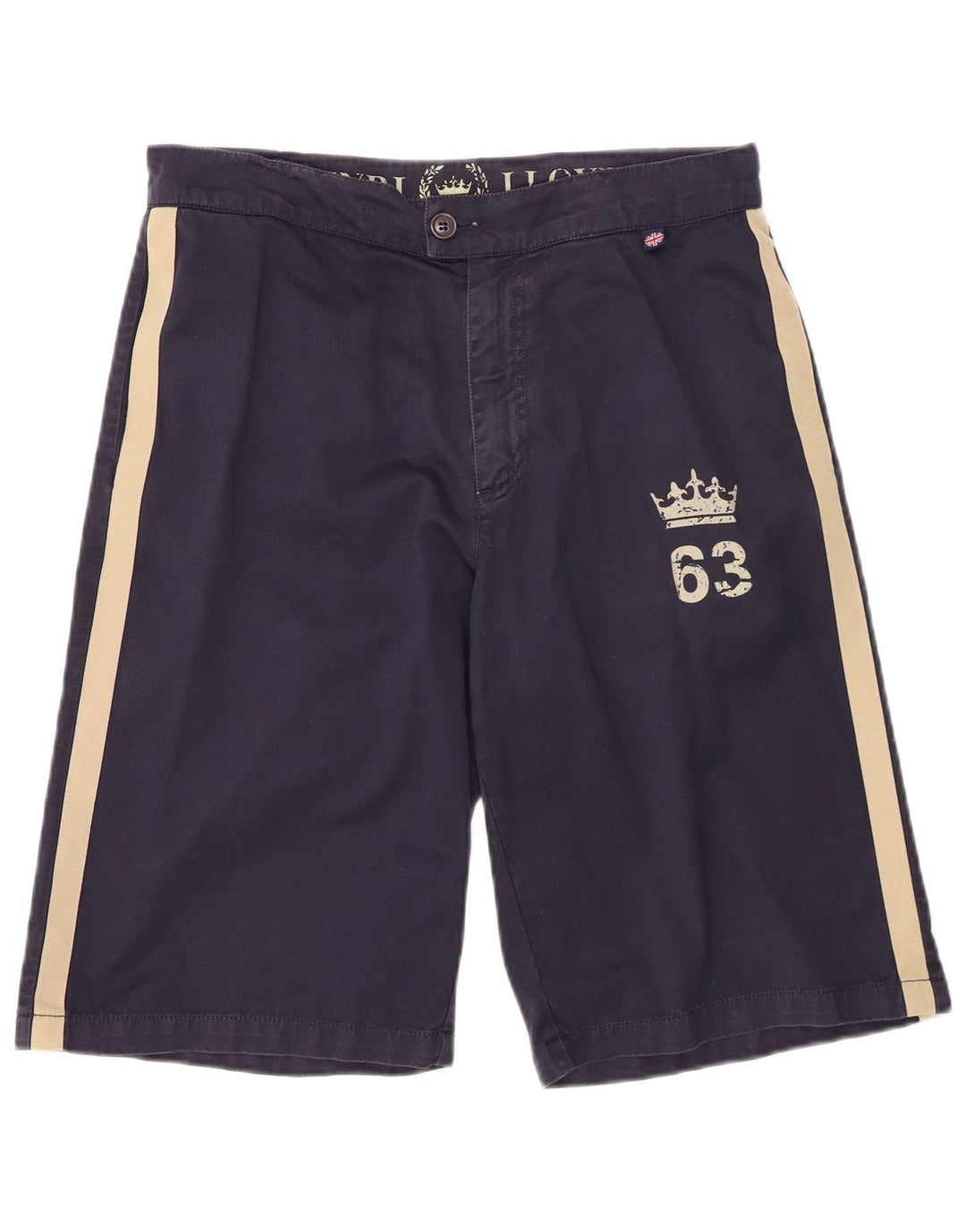 HENRI LLOYD Herren Bermudashorts IT 46 Small W32 Marineblau Farbblock