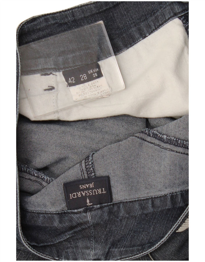 Trussardi Damen Graphic Slim Jeans W26 L31 Marineblau
