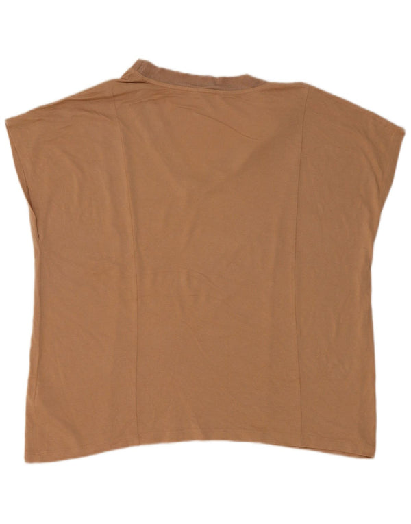 Marks & Spencer Damen ärmelloses Blusenoberteil UK 18 XL Beige Viskose
