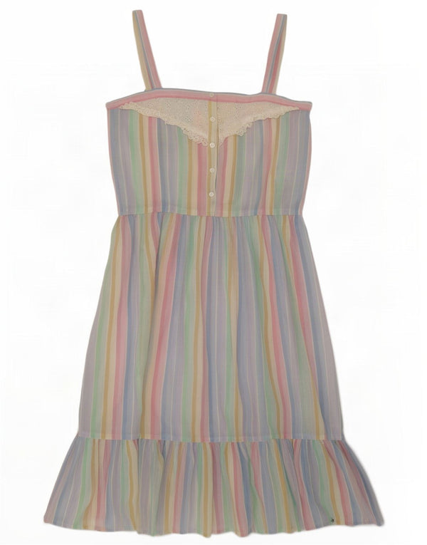 Bellino Damen ärmelloses Sommerkleid UK 14 Large Mehrfarbig gestreift