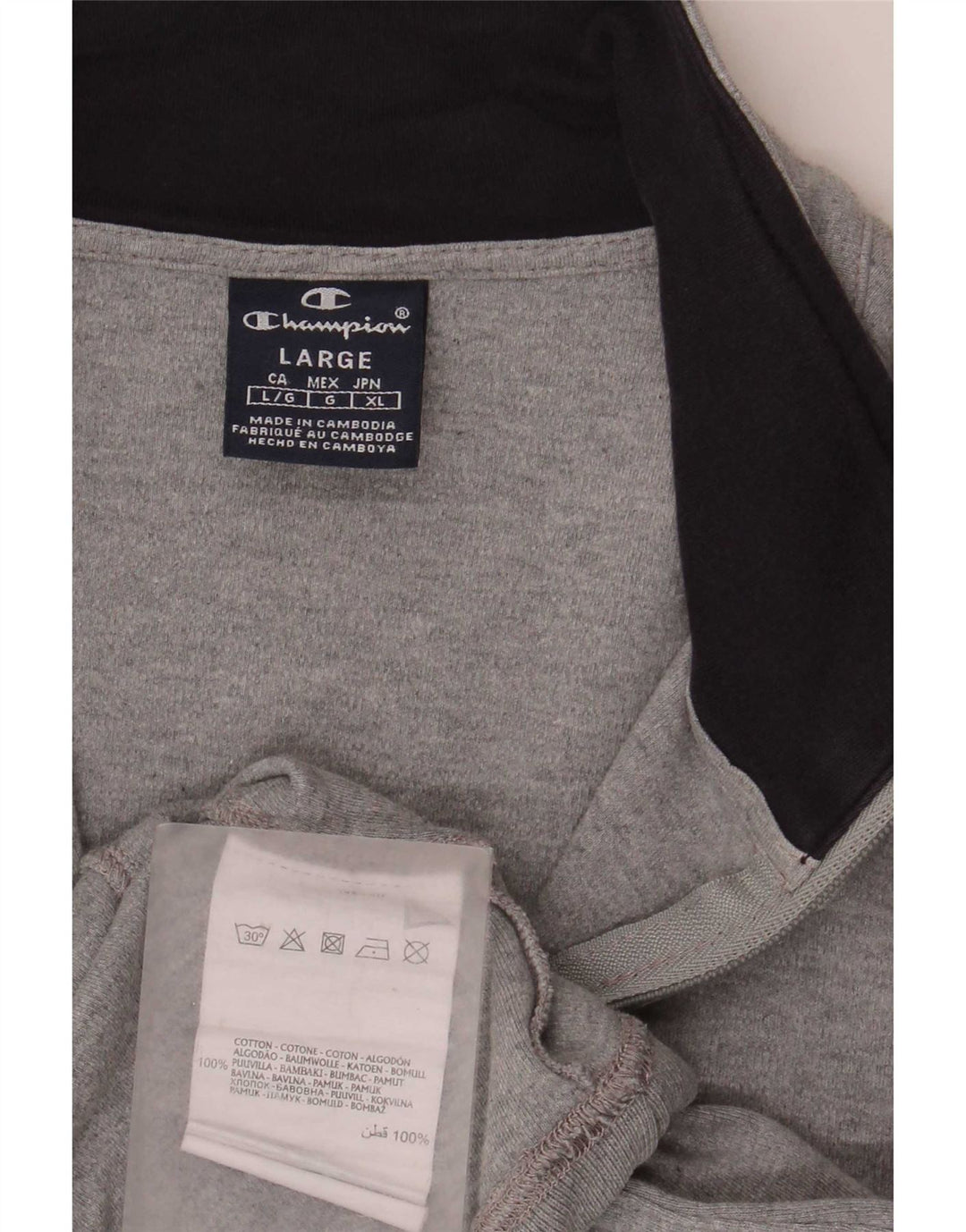 Champion Damen-Trainingsanzug-Top-Jacke, UK 16, Größe L, graue Baumwolle