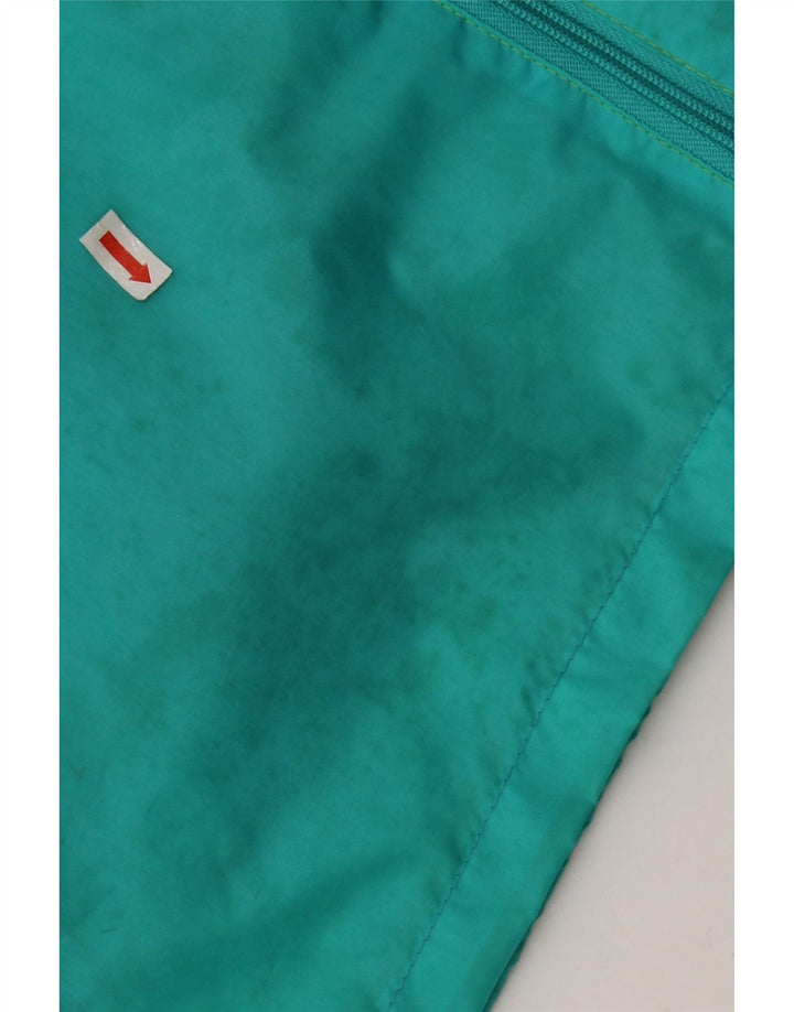 J Jeantex Herren-Regenjacke mit Kapuze, UK 38, Mittelgrün, Colourblock-Polyamid