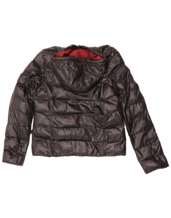 Converse Damen-Kapuzenjacke, gepolstert, UK 12, mittelschwarzes Nylon