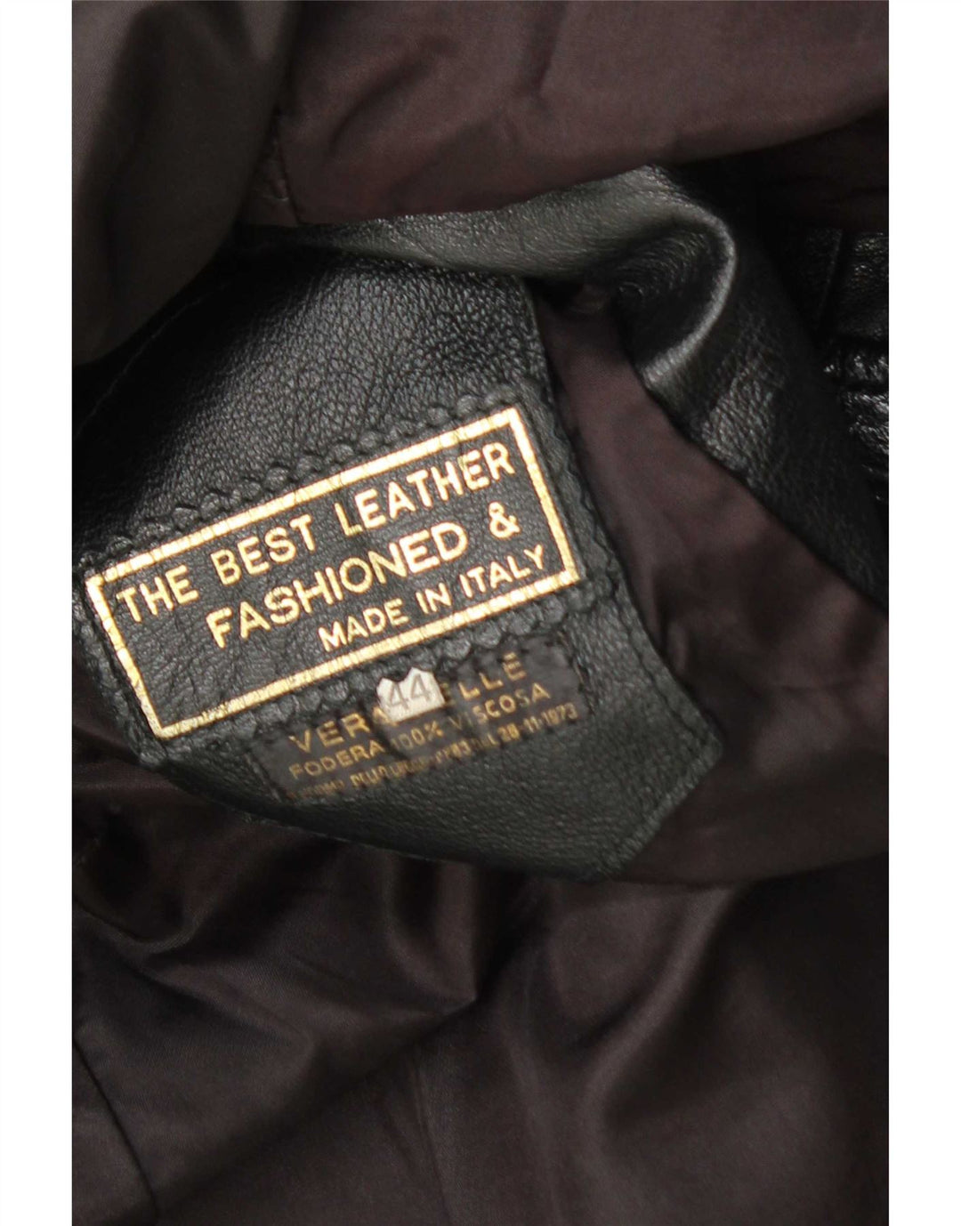 Vintage Damen Lederjacke IT 44 Mittelschwarzes Leder