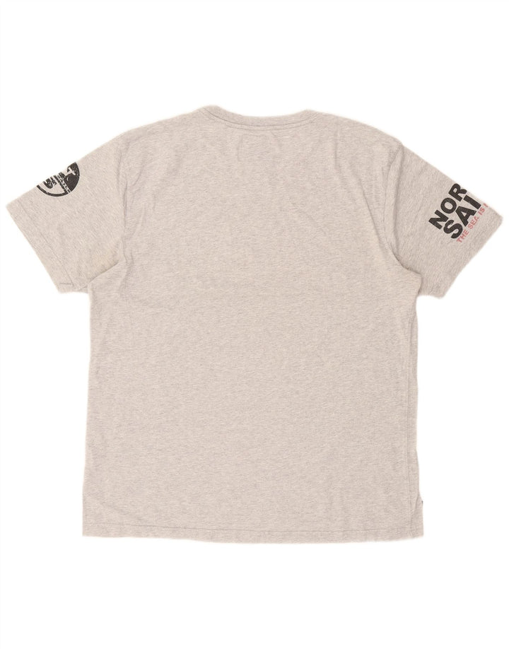 NORTH SAILS Mens Graphic T-Shirt Top XL Grey