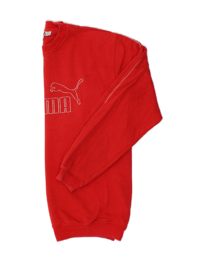 PUMA Mens Graphic Sweatshirt Jumper Medium Red Vintage Puma and Second-Hand Puma from Messina Hembry 