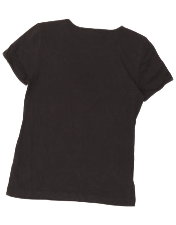 Puma Girls Graphic T-Shirt Top 15-16 Years Black Cotton