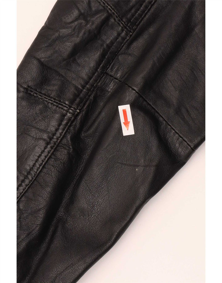 Gipsy Herren Bomber-Lederjacke UK 38 Medium Schwarz