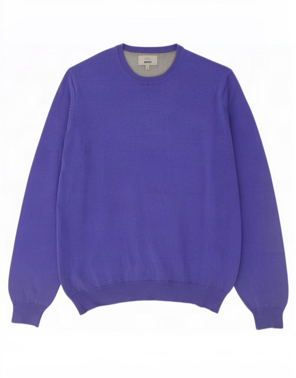 Marks & Spencer Mens Regular Fit Crew Neck Jumper Sweater Large Purple