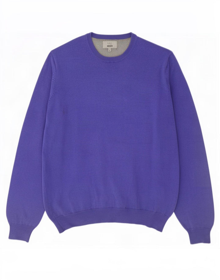 Marks & Spencer Herren-Pullover, reguläre Passform, Rundhalsausschnitt, Größe L, Lila