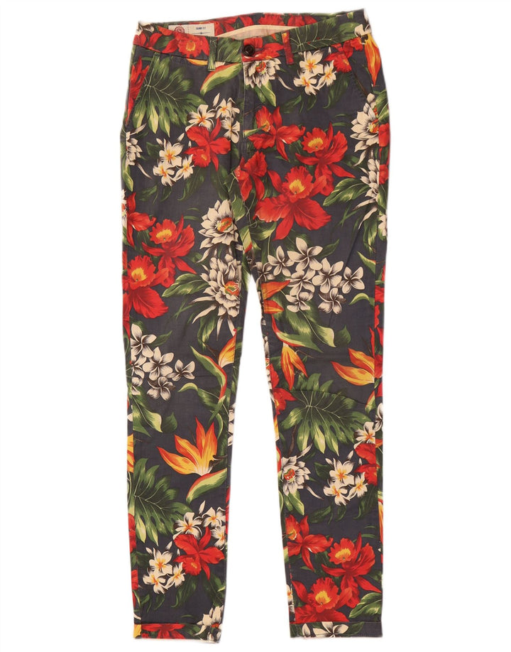 Franklin Marshall Damen Daisy Chino Hose W25 L30 Mehrfarbig geblümt