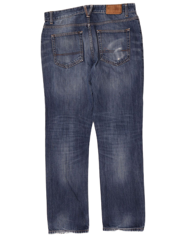 Tommy Hilfiger Herren Straight Jeans W33 L32 Blaue Baumwolle