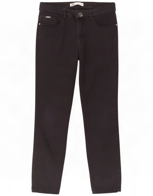 Zara Damen Slim Jeans EU 38 Small W28 L24 Schwarz