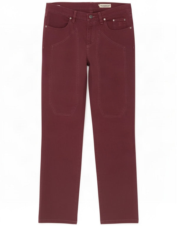 Jeckerson Womens Straight Jeans W30 L30 Burgundy