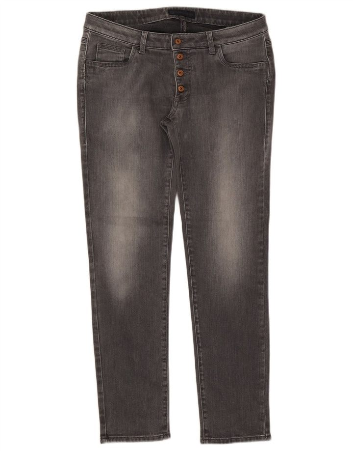 TRUSSARDI Damen Slim Jeans W28 L28 Graue Baumwolle