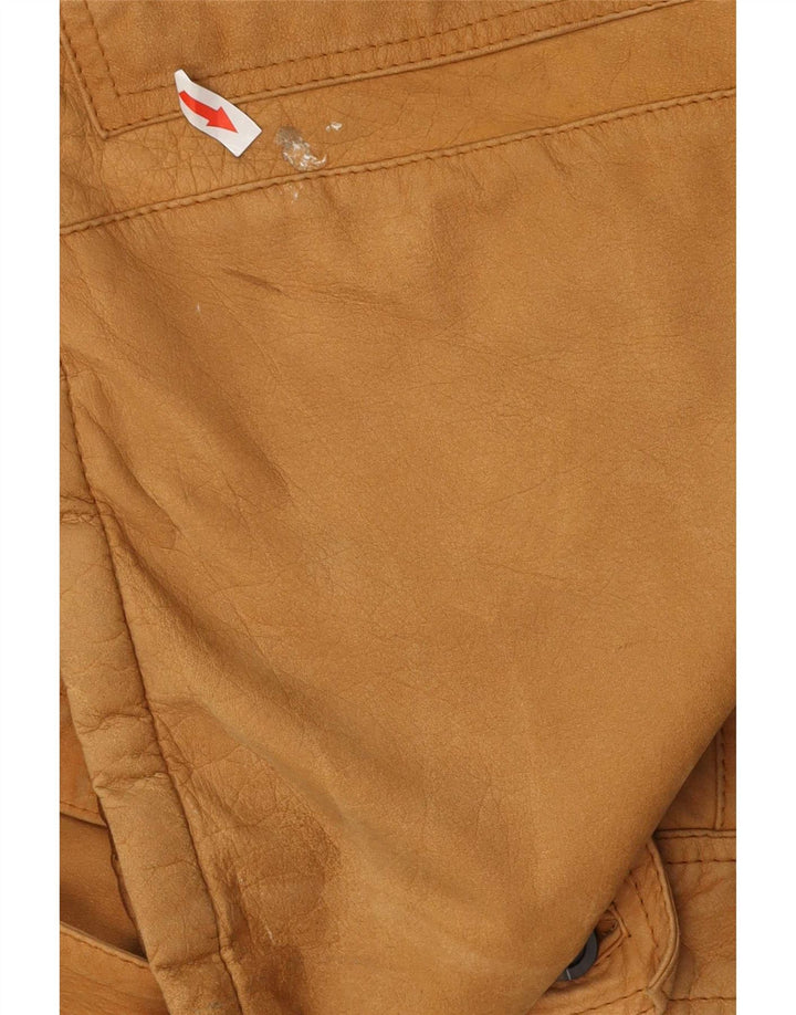 Vintage Herren Lederjacke IT 54 2XL Beige