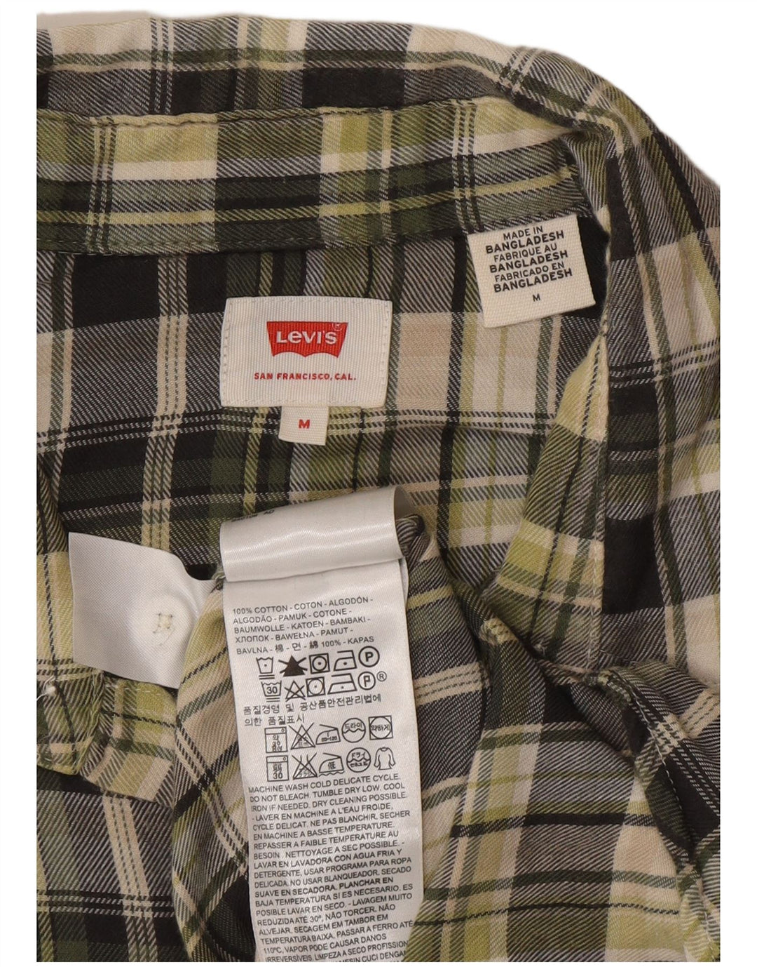 Levi's Herren-Hemd, kurzärmelig, reguläre Passform, mittelgrün, kariert, Baumwolle
