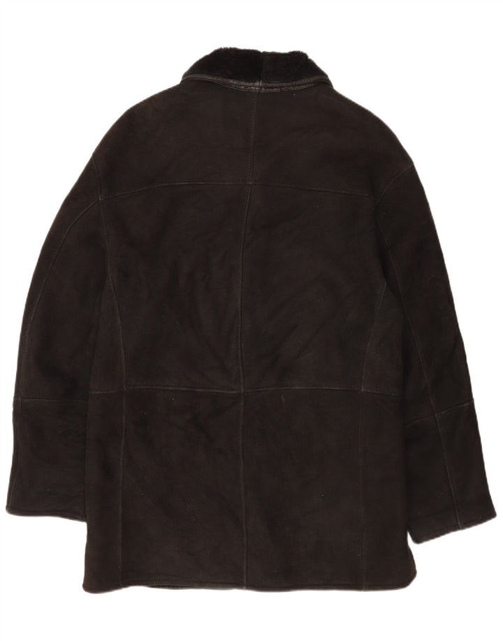 Gimo's Herren Shearling Jacke UK 40 Large Schwarz