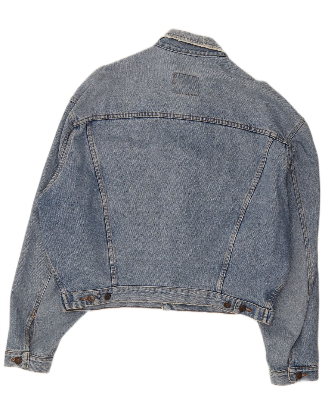 Sisley Herren Jeansjacke UK 42 XL Blaue Baumwolle