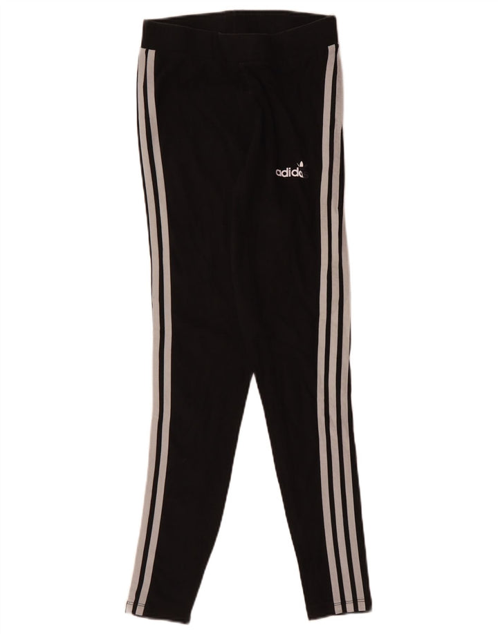 ADIDAS Damen Leggings UK 10 Small Schwarz