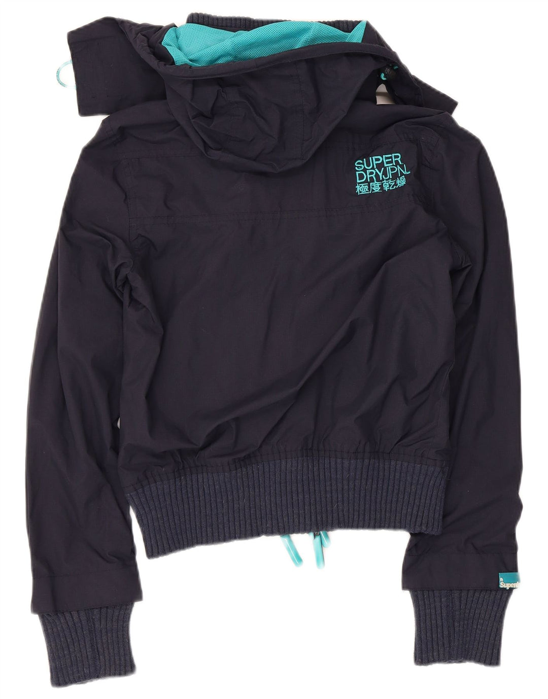 Superdry Damen The Windbomber Graphic Regenjacke UK 10 Small Marineblau