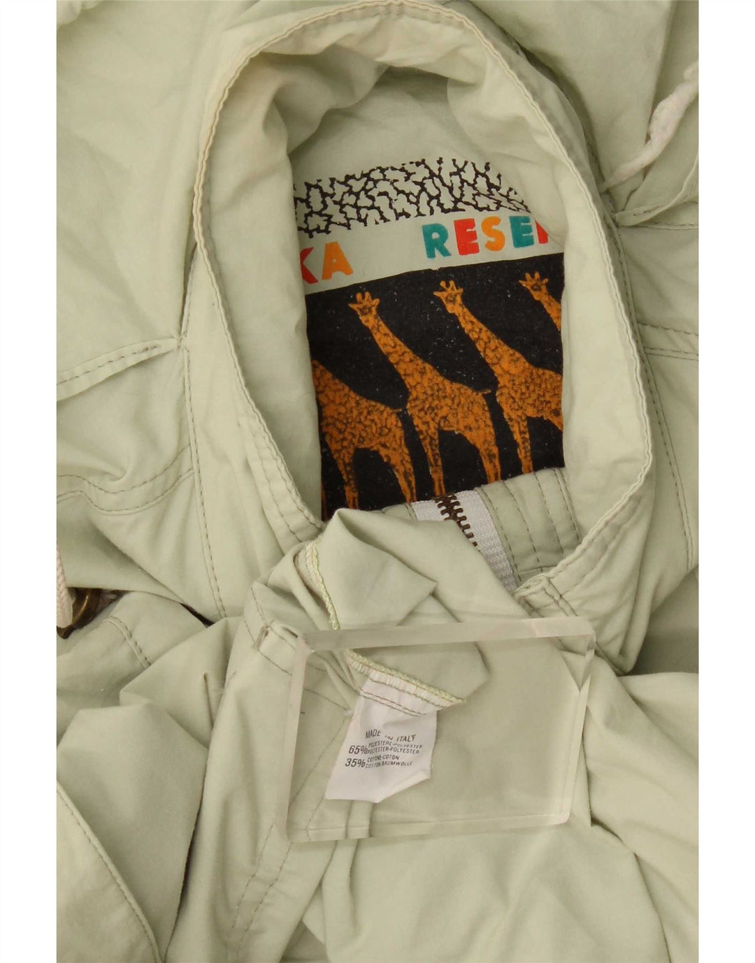 Vintage Herren Bomberjacke mit Kapuze UK 42 XL Grün Polyester