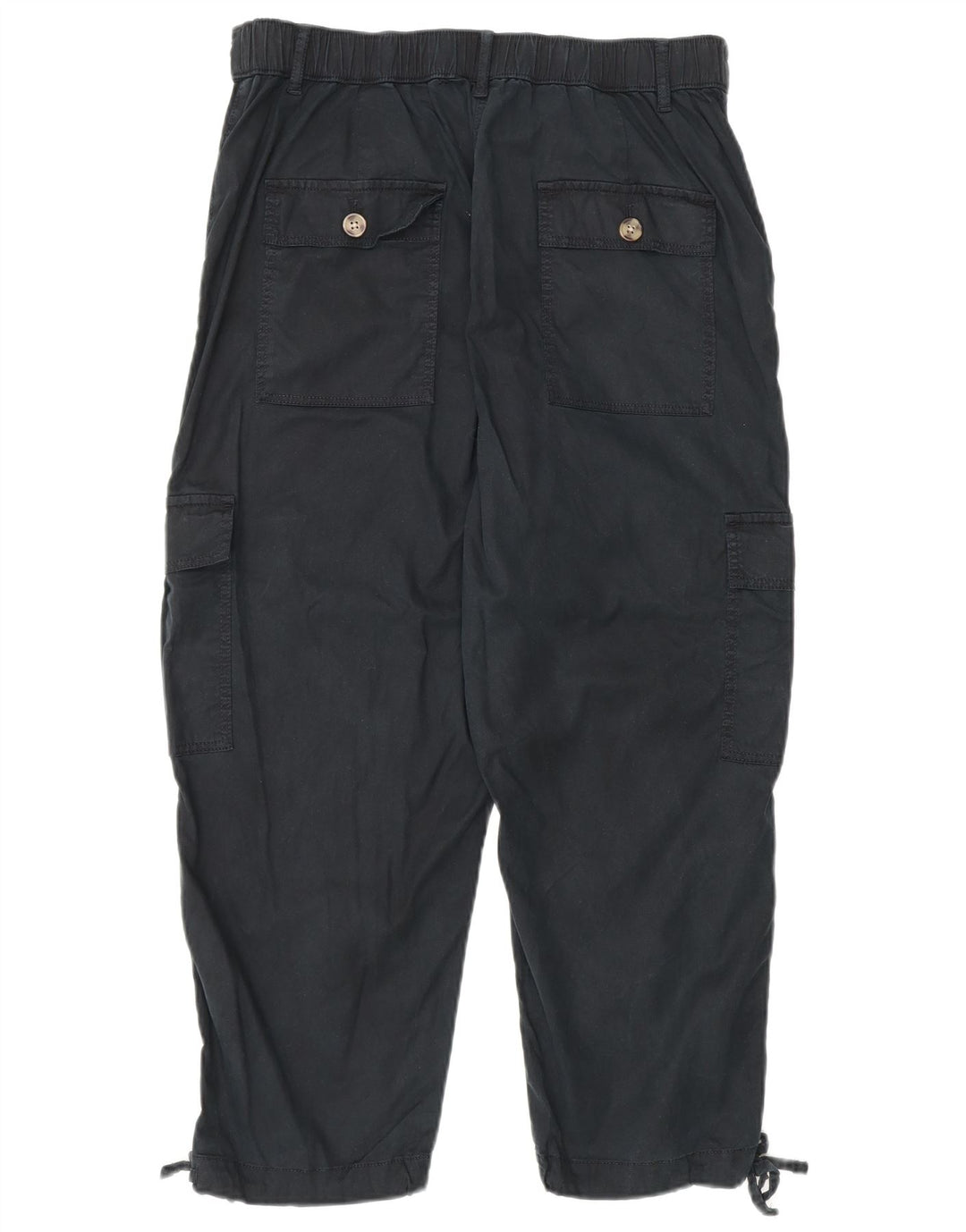 Marks & Spencer Damen Crop Cargohose UK 12 Medium W30 L23 Schwarz