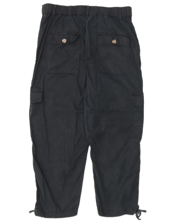 Marks & Spencer Damen Crop Cargohose UK 12 Medium W30 L23 Schwarz