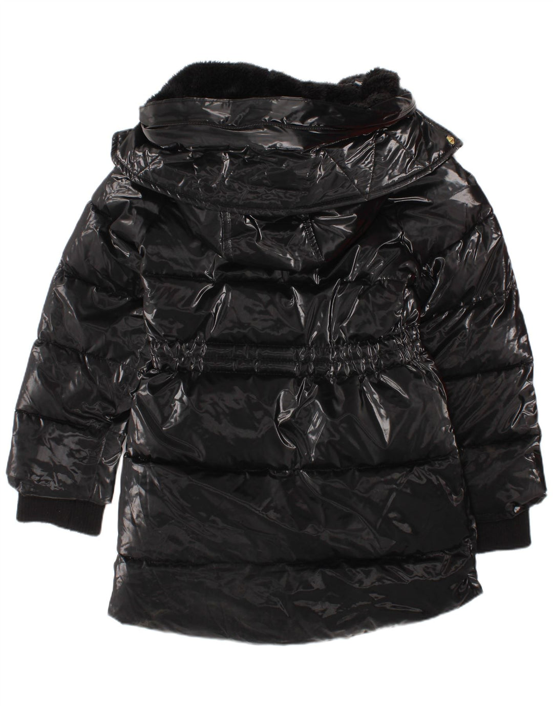 Dkny Wattierter Mantel mit Kapuze für Mädchen, 3–4 Jahre, schwarzes Polyamid
