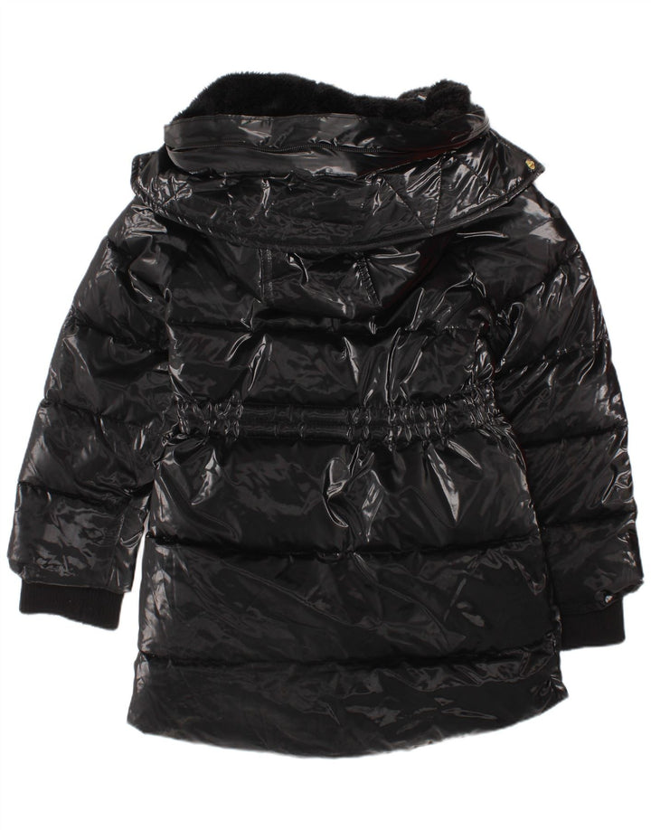 Dkny Wattierter Mantel mit Kapuze für Mädchen, 3–4 Jahre, schwarzes Polyamid