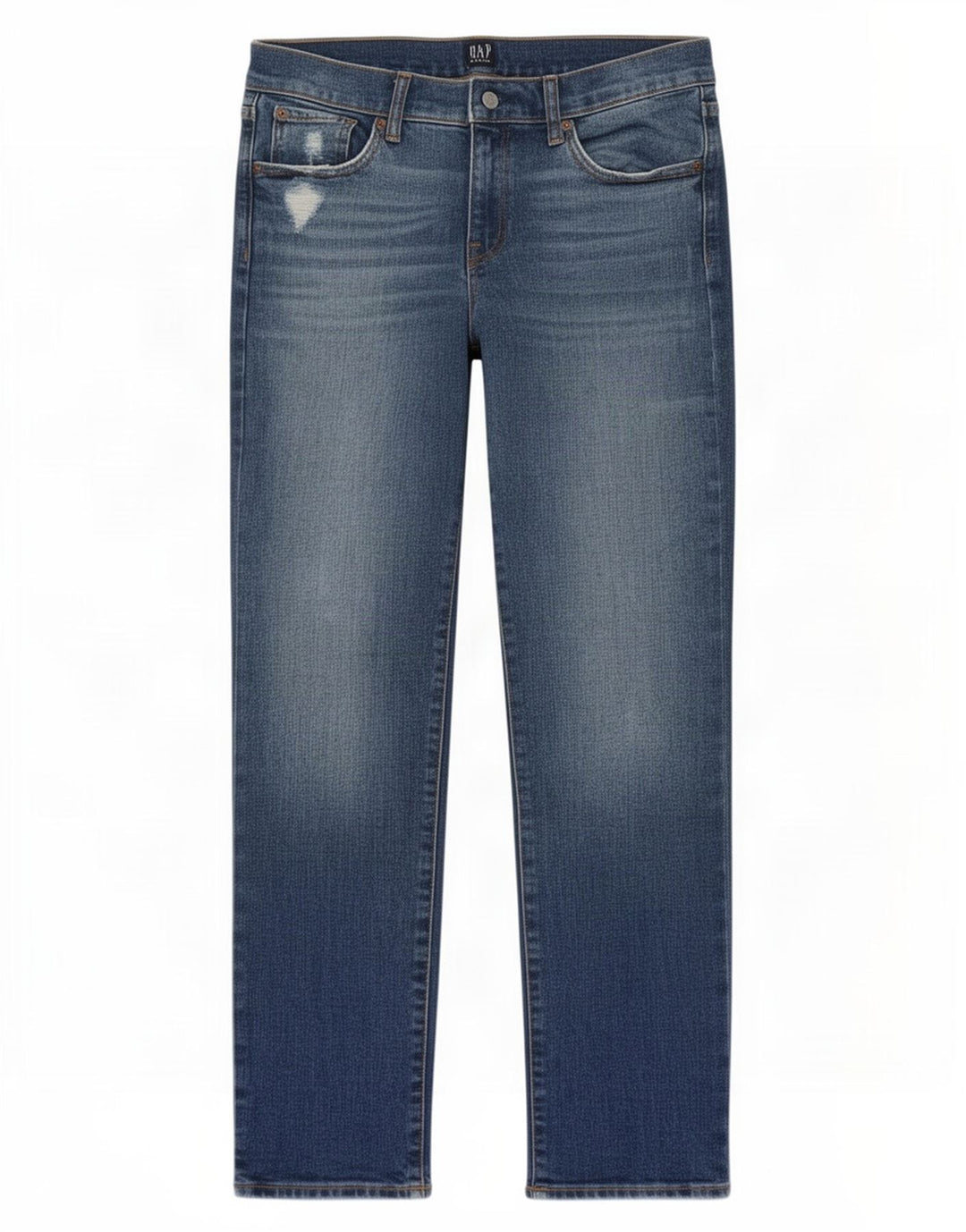 Gap Damen Distressed Straight Jeans W26 L29 Blaue Baumwolle