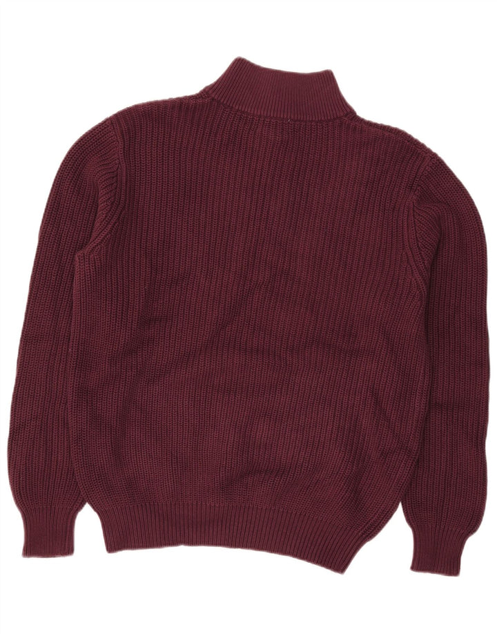 L.L.Bean Herren-Pullover mit Knopfkragen, mittelgroß, Burgunderrot, Baumwolle
