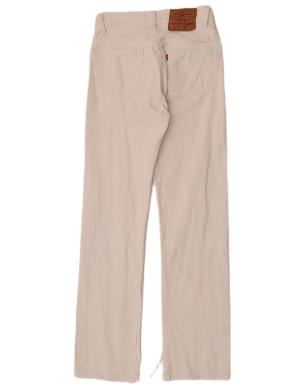 Levi's Damen 501 Straight Jeans W28 L32 Weiße Baumwolle
