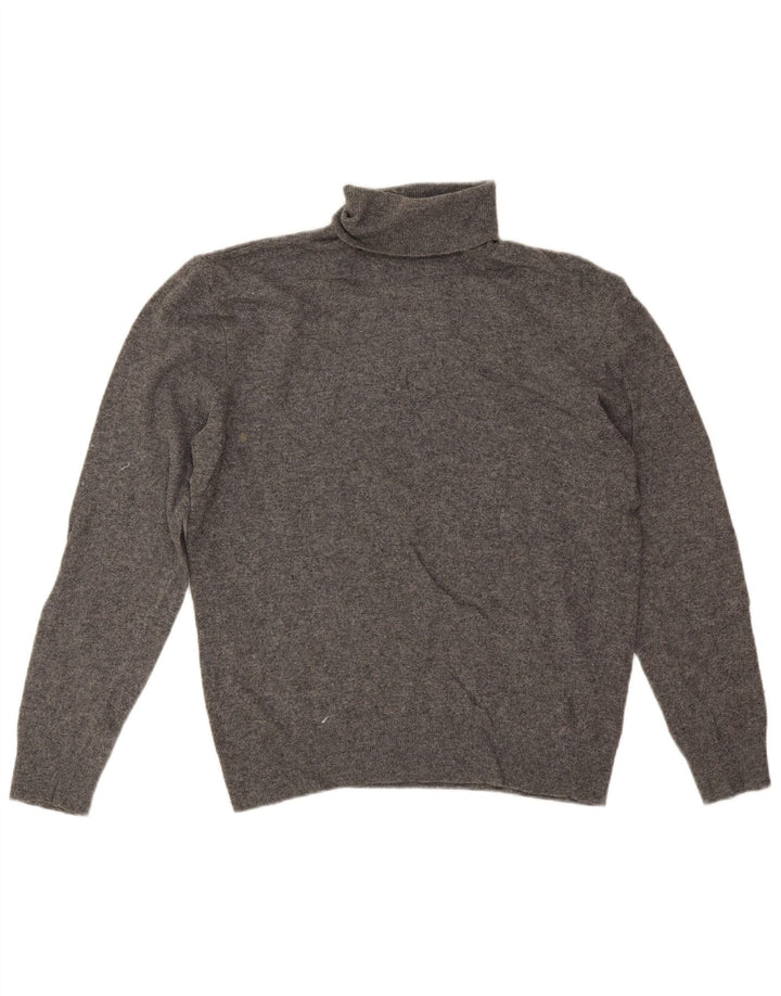 Rollkragenpullover für Damen von Zara, Gr. 14, mittelgrau geflecktes Polyamid