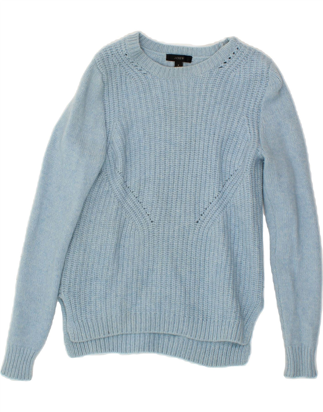 J. CREW Womens Boat Neck Jumper Sweater UK 10 Small Blue Wool Vintage J. Crew and Second-Hand J. Crew from Messina Hembry 