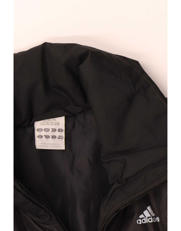 Adidas Damen Wattierte Jacke UK 10 Small Schwarz Polyester