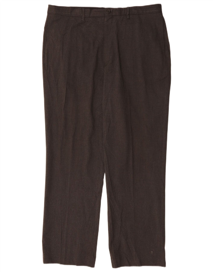 Calvin Klein Herren Straight Chino Hose W36 L32 Grau Polyester