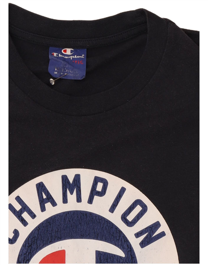Champion Herren-T-Shirt mit Grafik, mittelgroß, Marineblau