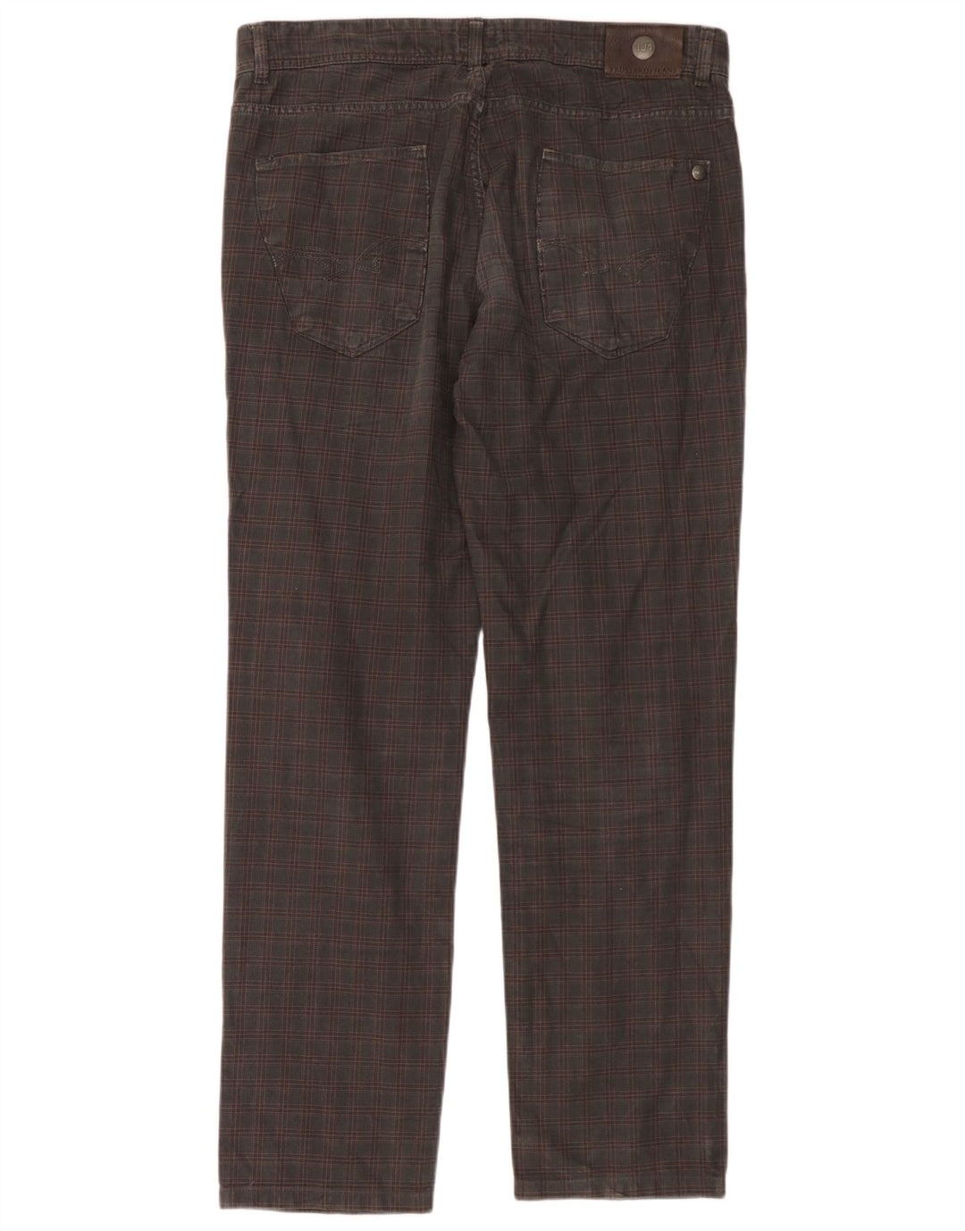 Trussardi Herren-Freizeithose, gerade, W36, L32, grau kariert