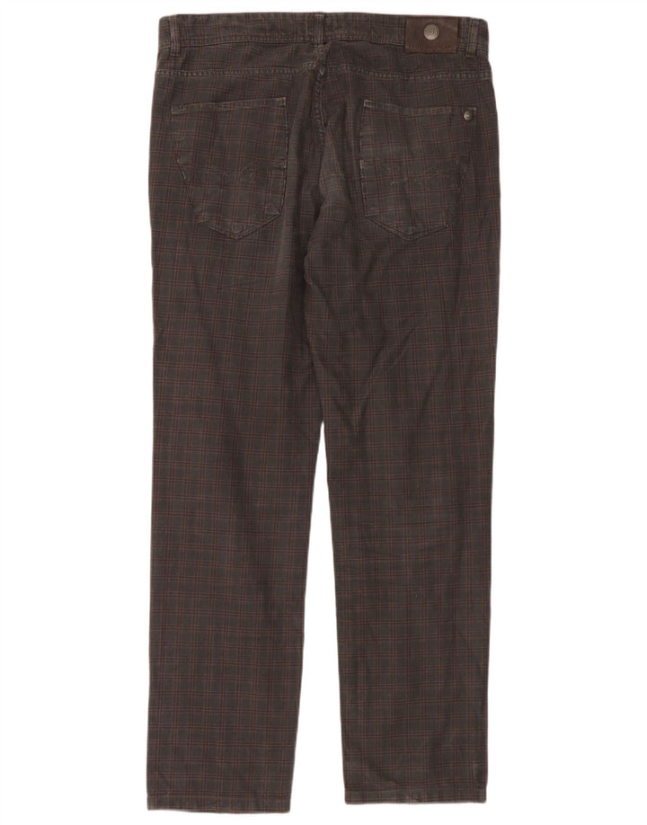 Trussardi Herren-Freizeithose, gerade, W36, L32, grau kariert