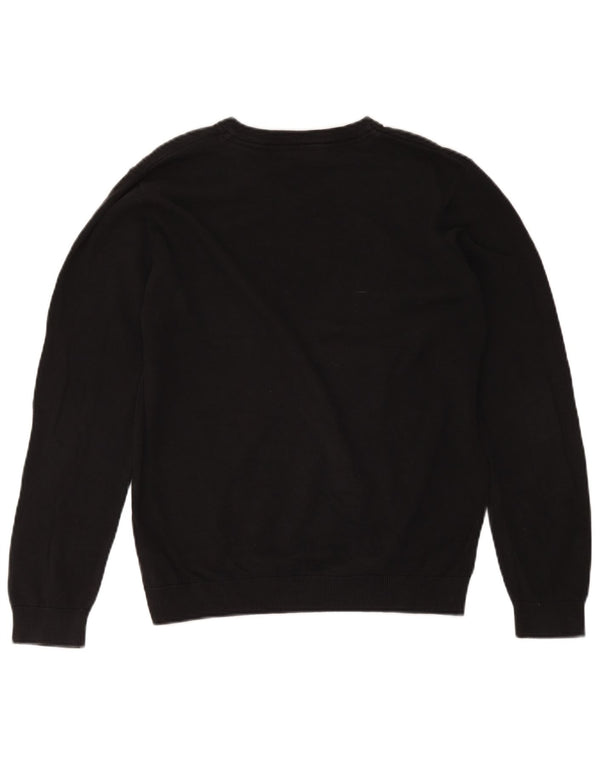 Marks & Spencer Jungen-Pullover mit V-Ausschnitt, 15–16 Jahre, schwarze Baumwolle
