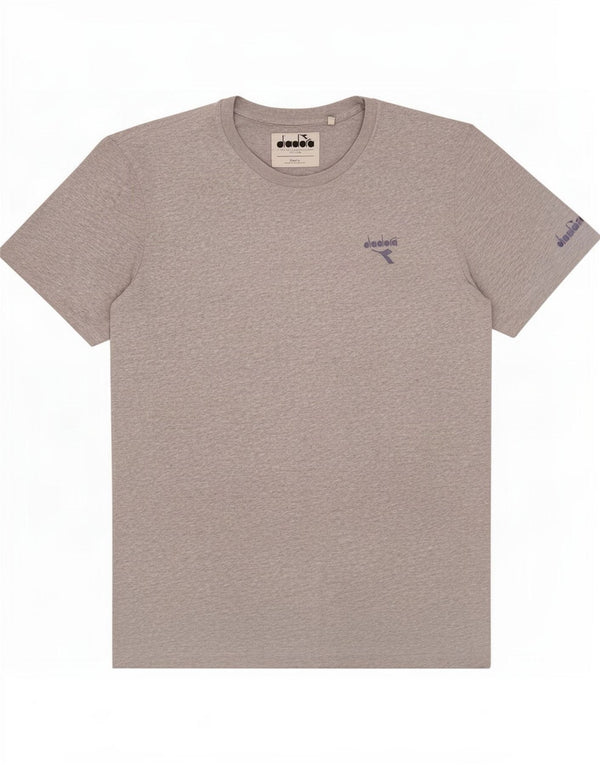 Diadora Herren-T-Shirt-Oberteil XL aus grau gesprenkelter Baumwolle