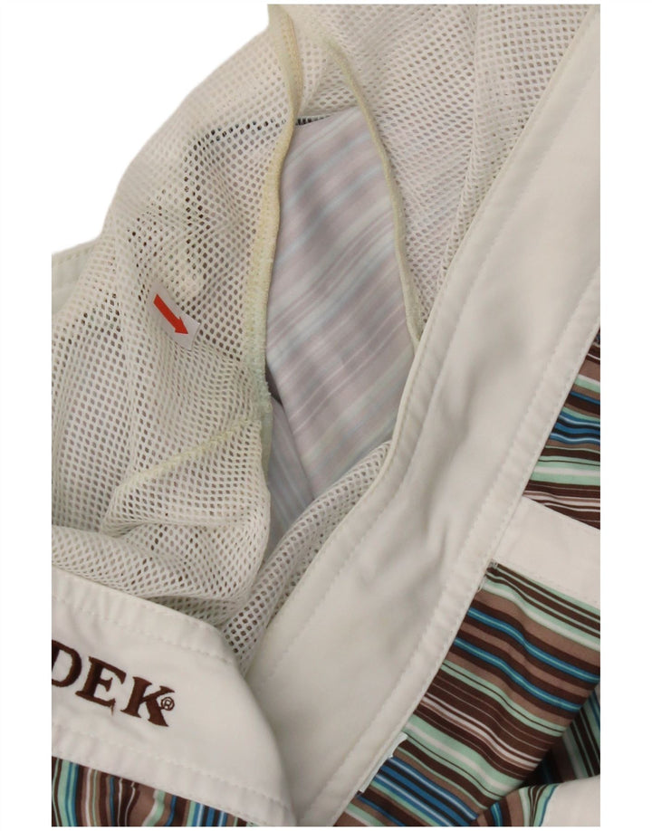 SUNDEK Herren-Badeshorts, mittelgroß, mehrfarbig, gestreift, Polyester