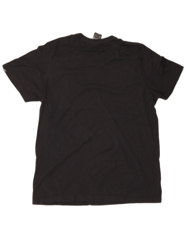 Adidas Herren Grafik T-Shirt Top Medium Schwarz Baumwolle