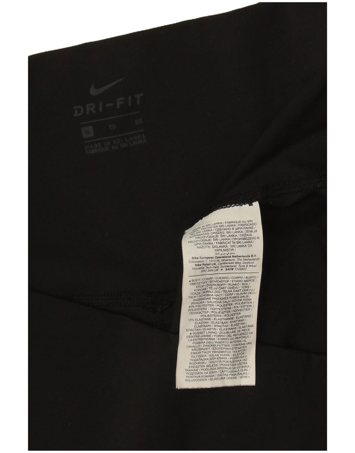 Nike Damen Dri Fit Crop Leggings UK 18 XL Schwarz Polyester