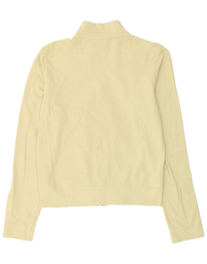 PUMA Womens Tracksuit Top Jacket UK 12 Medium Beige Cotton | Vintage Puma | Thrift | Second-Hand Puma | Used Clothing | Messina Hembry 