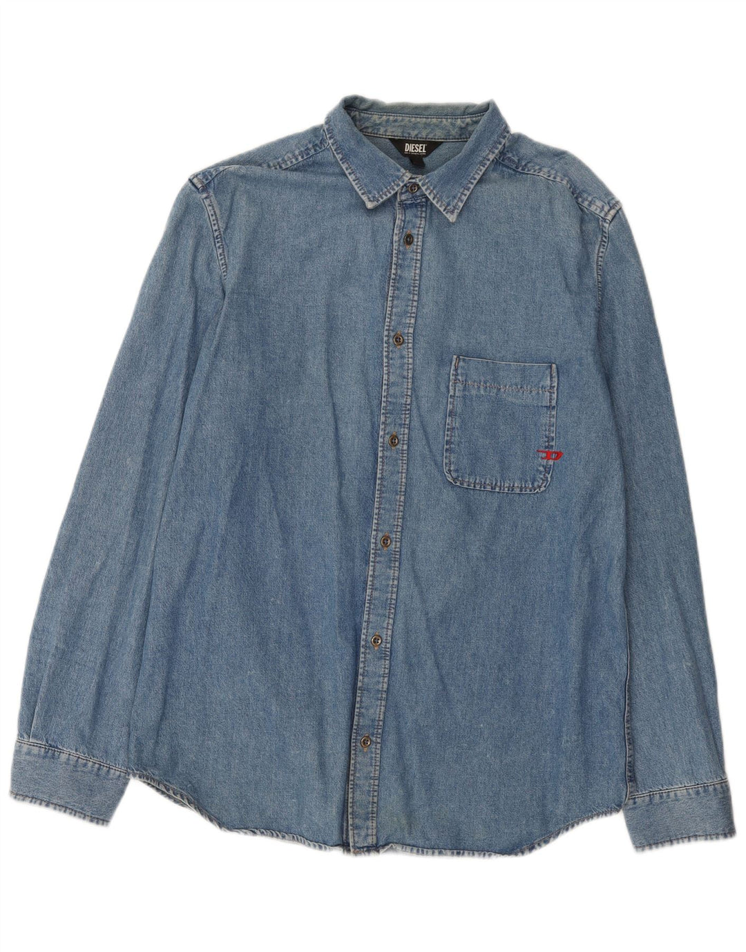 Diesel Herren Jeanshemd XL, blaue Baumwolle