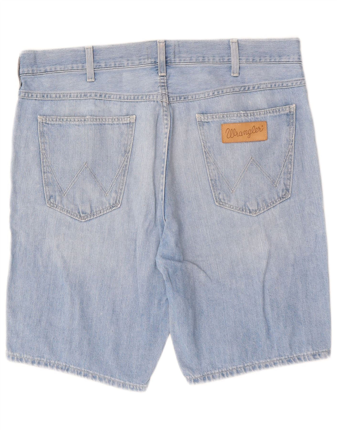 WRANGLER Herren Jeansshorts W33 mittelblaue Baumwolle