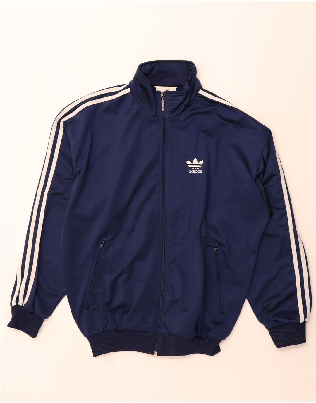 Adidas Herren Loose Fit Trainingsanzug Top Jacke UK 36/38 Small Marineblau