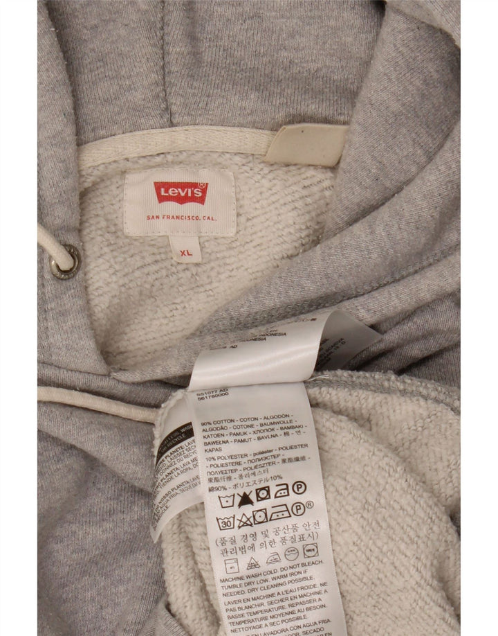 Levi's Herren-Hoodie-Pullover XL aus grauer Baumwolle